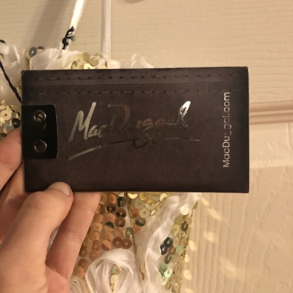 Ivory and Gold Homecoming Dress - Picture 5 of 6